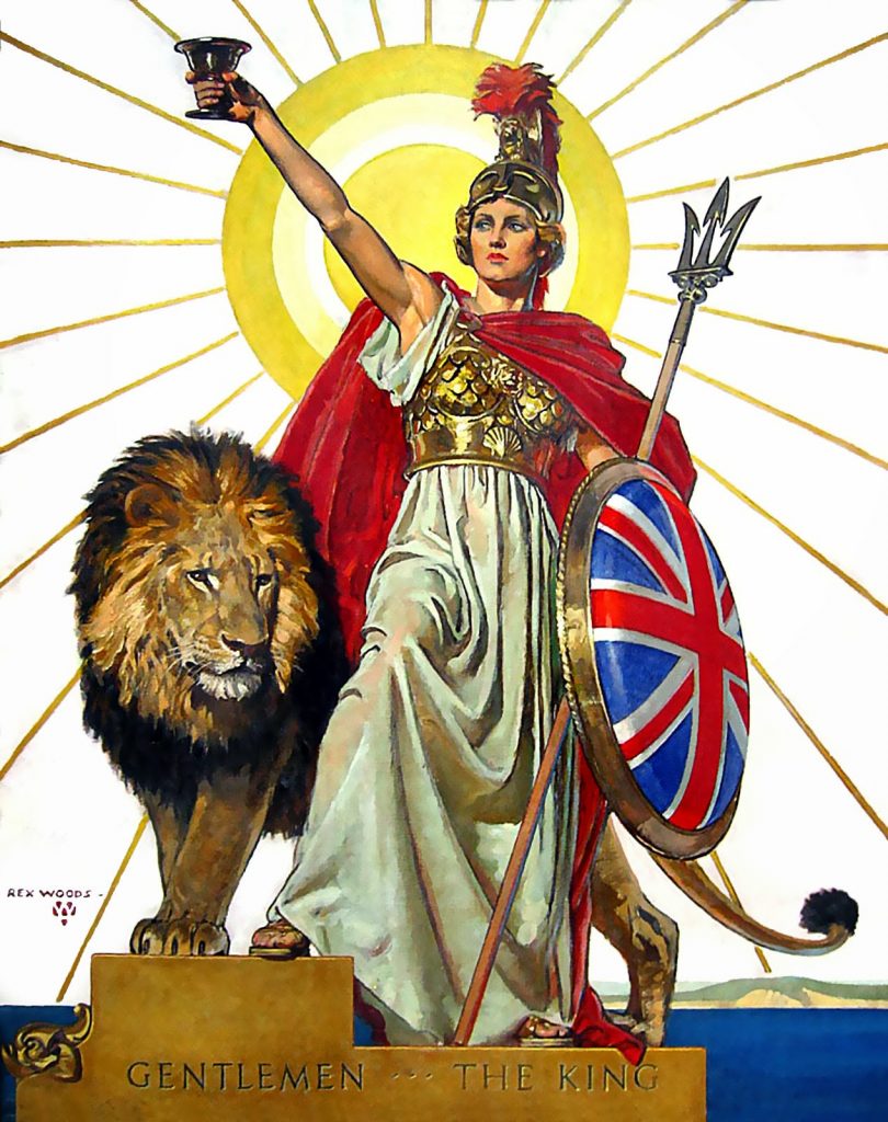 Britannia Painting Planet Red East Offering Its Riches Britannia Painting Planet Red East Offering Its Riches